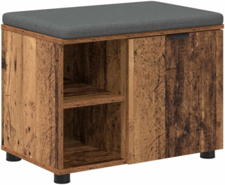 vidaXL Flurbank mit Kissen Uni Altholz 60 x 38 x 46 cm 891502