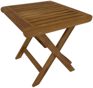 TPFGarden Hocker DUNDEE (klappbarer Gartenhocker aus geöltem Akazienholz, Maße (BxHxT): 45 x 45 x 45 cm), FSC®-zertifiziert