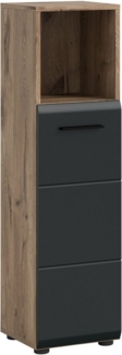 INOSIGN Stauraumschrank FLORENZ, TOPSELLER!, Höhe 110 cm, 1 Tür, 2 Fachböden, 1 offenes Fach (1-St, TOPSELLER) Türanschlag wechselbar, hochwertige MDF Front, Badschrank, Bad