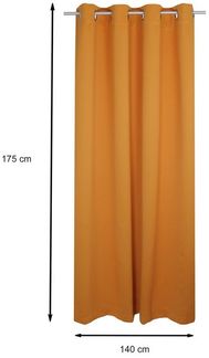 Haus und Deko Verdunkelungsvorhang Verdunkelungsvorhang Ösen Vorhang blickdicht Gardine abdunkelnd verdun (1 St), Ösen, verdunkelnd, Polyester