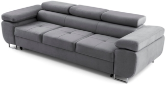NEXT COLLECTION Sofa 3-SITZER WILD, verstellbaren Kopfstützen, mit Schalffunktion, Metallfüßen