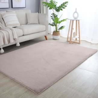 Carpettex Hochflor-Teppich Unicolor - Einfarbig, Läufer, Höhe: 20 mm, Teppich Wohnzimmer Einfarbig Shaggy Modern Flauschiger Felloptik Weich