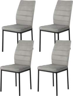 INOSIGN Esszimmerstuhl Cresswelle, TOPSELLER!, OTTOs Choice (Set, 4 St), Polsterstuhl mit weichem Samtveloursbezug, Metallgestell