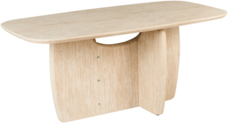 Esstisch TRAVERS Travertinoptik 180 cm 90 cm