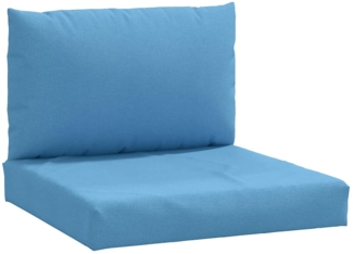 vidaXL Palettenkissen 2-tlg. Melange Blau Stoff 4002645