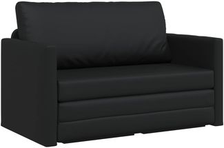 vidaXL Schlafsofa 110cm Schwarz Kunstleder 4106713