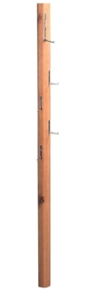 Garderobe Pan / Palo , Echtholz , Holzfarben , 8 x 185 x 4 cm