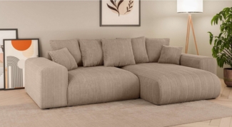 INOSIGN Ecksofa LAKESIDE mit Bettfunktion und Bettkasten, B/T/H 257/166/84 cm, L-Form, Recamiere beidseitig montierbar, Wellenunterfederung