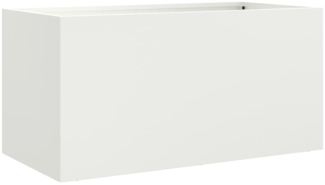 vidaXL Pflanzkübel Weiß 62x30x29 cm Stahl 841590