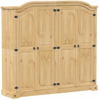 vidaXL Kleiderschrank Corona 194x52x186 cm Massivholz Kiefer 4012162