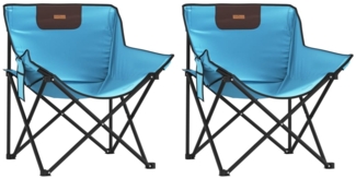 vidaXL Campingstühle 2 Stk. mit Tasche Klappbar Hellblau 366553