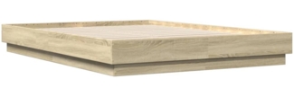 vidaXL Bettgestell Sonoma-Eiche 120x200 cm Holzwerkstoff 3209865