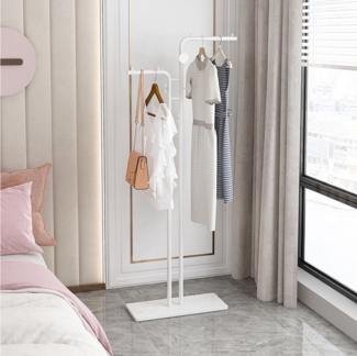 NUODWELL Kleiderständer Garderobenständer Marmor, freistehend Kleiderständer Metall mit 5Haken