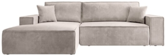 Selsey Ecksofa FARESE NEW, mit Schlaffunktion, Bettkasten und tierfreundlichem Cordbezug, 267 cm