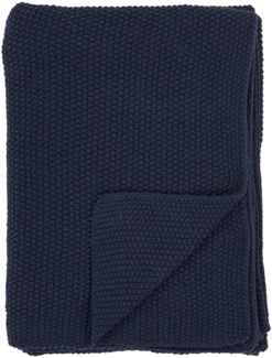 Kariert, recycelte Baumwolle, dunkelblau, 130x170 cm