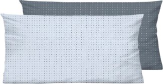 biberna 0636047 Mako-Satin Bettwäsche PUNKTE - MIX & MATCH, blau, 1x 40x80 cm