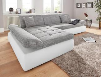DOMO collection Ecksofa PB Moric wahlweise mit Bettfunktion + Armteilverstellung, L-Form, im XXL-Format, B/T/H:300/172/80 cm, feine Steppung