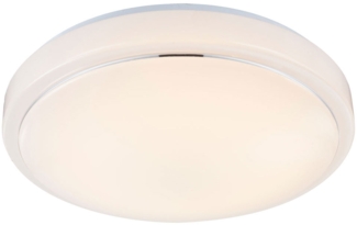 LED Deckenleuchte, dimmbar, Alu weiß, D 38 cm