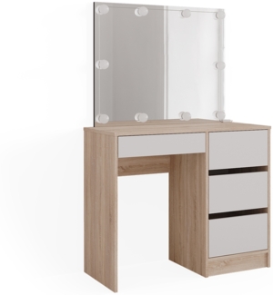 Schminktisch Sherry Sonoma 90 cm mit LED Beleuchtung Vicco