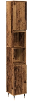 vidaXL Badschrank Altholz-Optik 30x30x190 cm Holzwerkstoff 857196