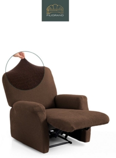 Belmarti Sesselhusse Bezug für Sessel, Relaxsessel, Ohrensessel made in Spain, elastisches Material, hochwertiger und langlebiger Baumwollmix