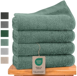 Hausfelder Handtücher Premium Handtuch Set (Hellgrün, 4 Handtücher 50x100 cm), (Set, 4-St), 100% Baumwolle, weich, saugfähig, Uni-Farben