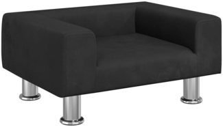 vidaXL Kindersofa Schwarz 50x40x26,5 cm Samt 3196340