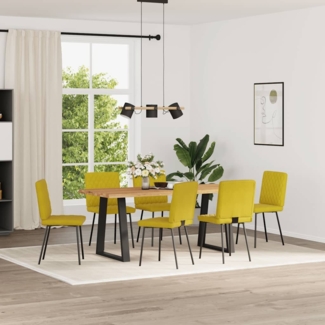 vidaXL Esszimmerstühle 6 Stk. Gelb Samt 3315480