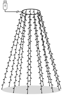vidaXL Weihnachtsbaum-Lichternetz mit 210 LEDs Kaltweiß 210 cm 328879