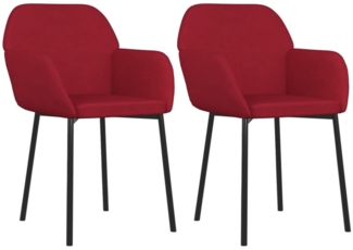 Esszimmerstühle 2 Stk. Weinrot Samt [344706]