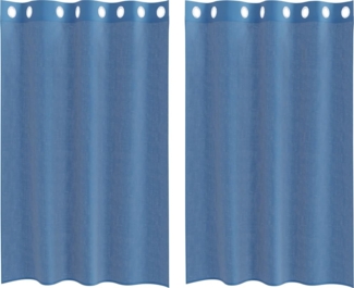 vidaXL Voile Vorhänge mit Ösen 2 Stk. Königsblau 4102114