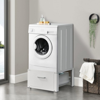 en. casa Unterschrank »Comfortixx« Waschmaschinen-Sockel mit Schublade Stahl Max. 150 kg