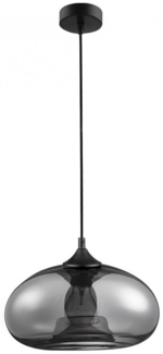 Nova Luce 9726482 SAVAZ Pendelleuchte 14cm Schwarz Chrom E27