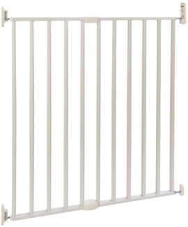BOMI Treppenschutzgitter Türschutzgitter für Haus & Garten Maja 69-142 cm, Extrahoch 93 cm - 90° Feststellfunktion der Tür - Ohne Stolperkante