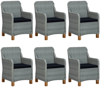 vidaXL 9-tlg. Garten-Essgruppe Hellgrau 3067940