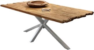 Esstisch 240x100 Teak Metall Holztisch Esstisch Speisetisch Küchentisch Küche