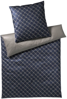 JOOP! Bettwäsche Cornflower Double 4083 22 Midnight Anthrazit Mako Satin 200 x 220 + 2x 80 x 80 cm