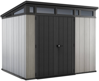 Dmora Gartenhaus Cobourg, Gartenhütte, Gartenhaus, Werkzeugschuppen, 277x218 h226 cm, Grau