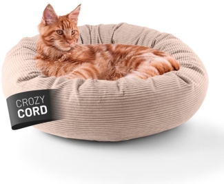 Lumaland Katzenbett Cord 60x20 cm rose vakuumiert