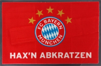 BERONAGE Fußmatte FC Bayern München Fußmatte Hax'n abkratz'n! 60x40 cm Schmutzfangmatte