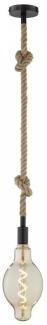 Fischer & Honsel 60793 Pendelleuchte Rope Schwarz Seil 120cm E27