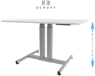 Schaff Schreibtisch Schaff höhenverstellbarer Schreibtisch - Progress Tischplatte weiß mit Gestell schwarz oder silber - Home Office, Büro, Computertisch
