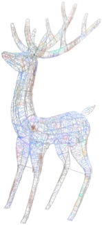 vidaXL LED-Rentier XXL Acryl Weihnachtsdeko 250 LED 180 cm Mehrfarbig 329788