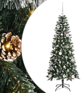 vidaXL Künstlicher Weihnachtsbaum mit 150 LEDs mit Ständer Grün 150 cm 3395813