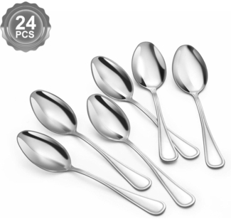 Teelöffel Set 24 Stück Edelstahl Kaffeelöffel 13,7cm Espressolöffel
