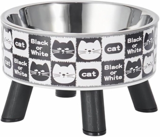 Beaface Futternapf Rutschfester Edelstahlnapf, kippsicher, erhöhter Futternapf, Edelstahl, Das 9 cm hohe Design kann die Belastung der Halswirbelsäule verringern