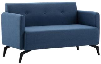 vidaXL 2-Sitzer-Sofa Stoffbezug 115 x 60 x 67 cm Blau