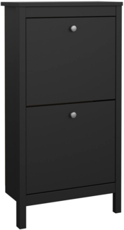 Dmora Schuhschrank Tisoy, Schuhregal, Mehrzweck-Eingangsgarderobe, Möbel für Schuhe, 54x25 h103 cm, Schwarz