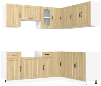 vidaXL 11-tlg. Küchenschrank-Set Kalmar Sonoma-Eiche Holzwerkstoff 3314944