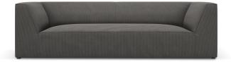 Micadoni 3-Sitzer Sofa Ruby | Bezug Dark Grey | Beinfarbe Black Plastic